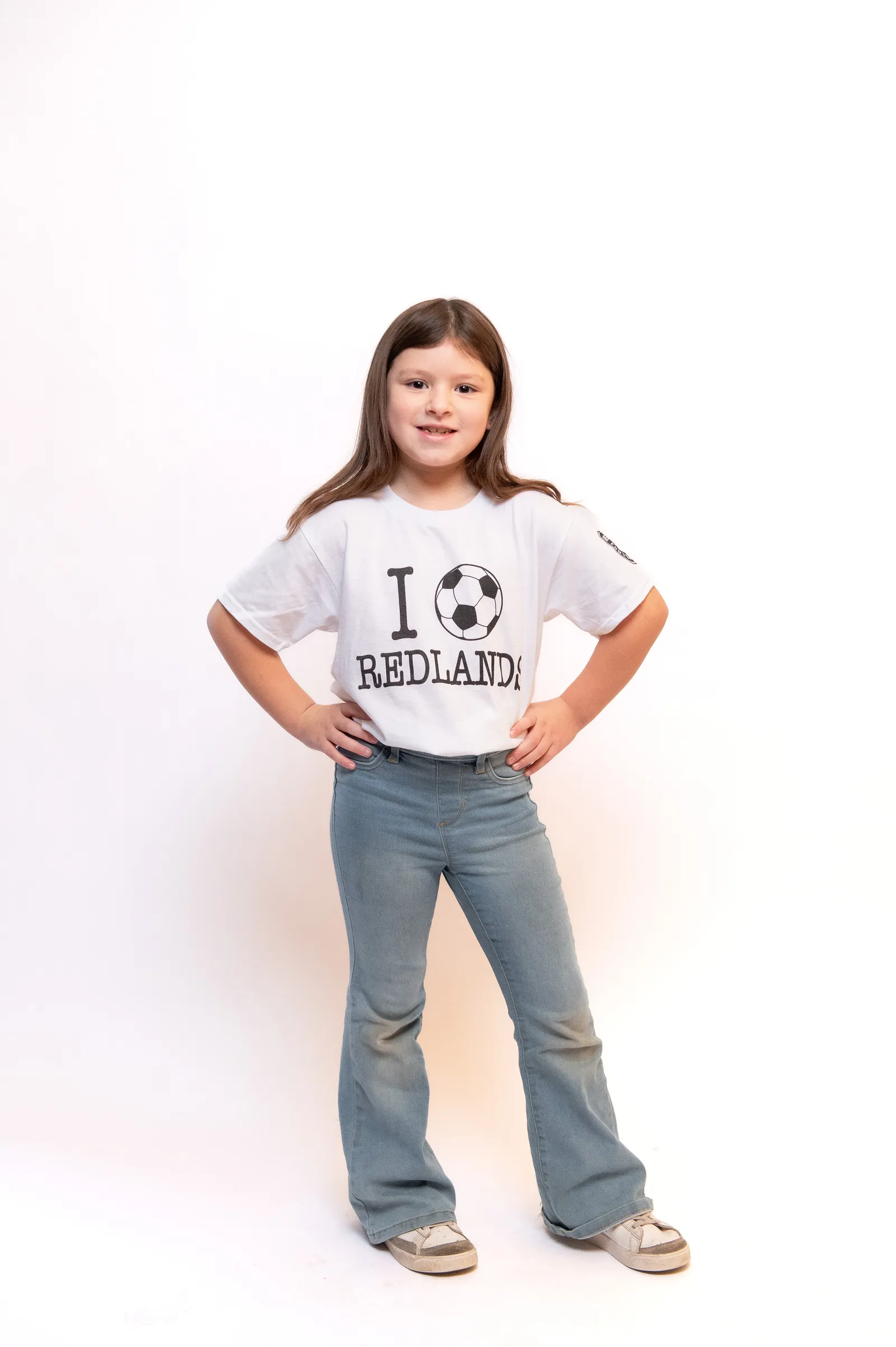 Youth Soccer Ball Tee White